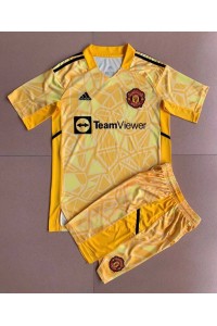 Fotbalové Dres Manchester United Brankářské Dětské Venkovní Oblečení 2022-23 Krátký Rukáv (+ trenýrky)